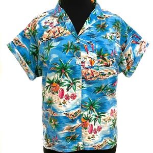 Vintage Hawaiian Shirt - blue 🌴